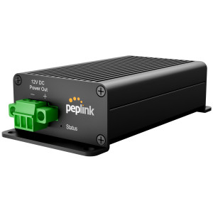 Peplink ACW-SPLT-MAX Industrial 2.5 Gigabit PoE Splitter, IEEE 802.3bt, always outputs 12V DC
